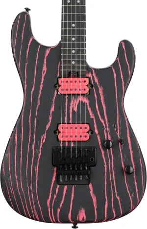 Charvel Pro-Mod San Dimas Style 1 HH FR E Ash Electric Guitar - Neon Pink Ash with Ebony Fingerboard