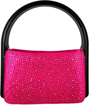 Chic Women's Mini Hobo Bags with Acrylic Top Handle, Crossbody Tote Clutch for Evening Party, Fashionable Shoulder Handbags
