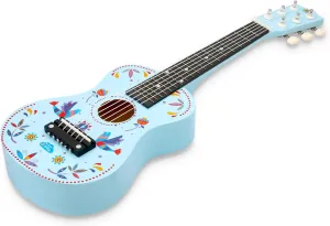 Children’s Blue Wooden Guitar by Marmelada Musica - Mini Guitar for Kids, Toddler Instruments Ages 3-5, Acoustic Instrument for Kids, Beginner Guitars for Kid, Ideal Toy Guitars for Kid Ages 5-9, Blue