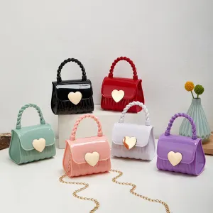 Children's Silicone Mini Color Sugar Love Crossbody Bags