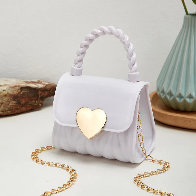 Children's Silicone Mini Color Sugar Love Crossbody Bags