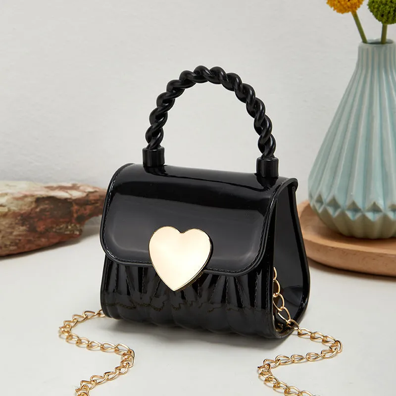Children's Silicone Mini Color Sugar Love Crossbody Bags