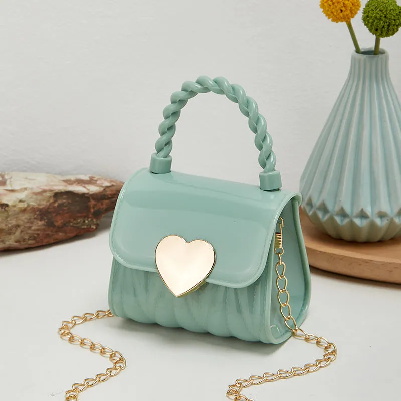 Children's Silicone Mini Color Sugar Love Crossbody Bags