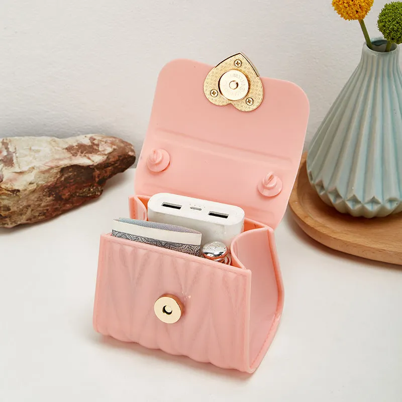 Children's Silicone Mini Color Sugar Love Crossbody Bags