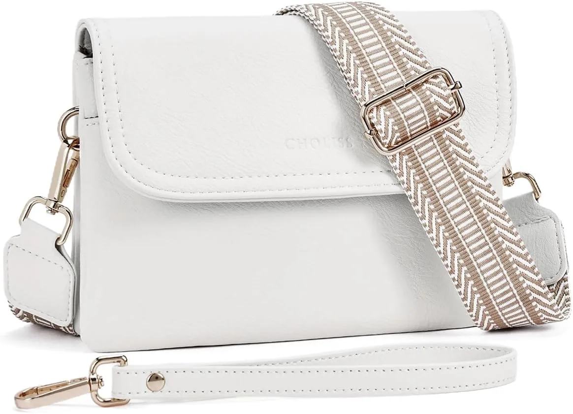 CHOLISS Small Crossbody Bags for Women, Wristlet Wallets for Women Small Trendy Vegan Leather Phone Purse Handbag for Travel