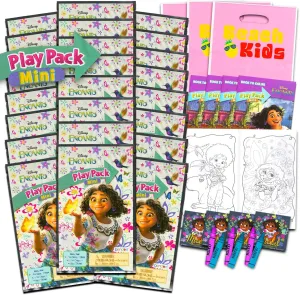 Classic Disney Encanto Mini Party Favors Set for Kids - Bundle with 24 Mini Encanto Grab n Go Play Packs with Coloring Pages, Stickers & More (Encanto Birthday Party Supplies)