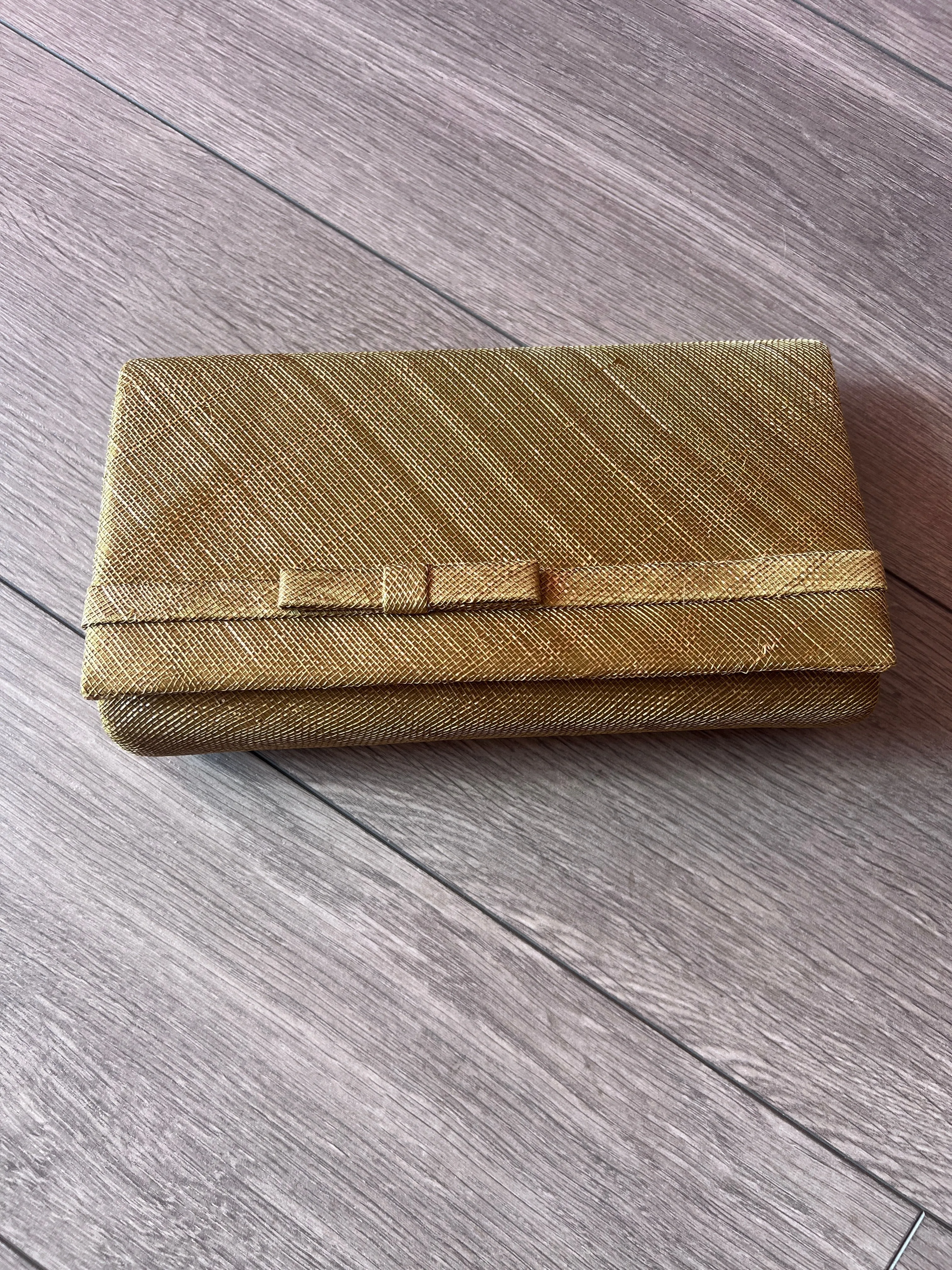 Classic Sinamay Antique Bronze Clutch Bag For Weddings