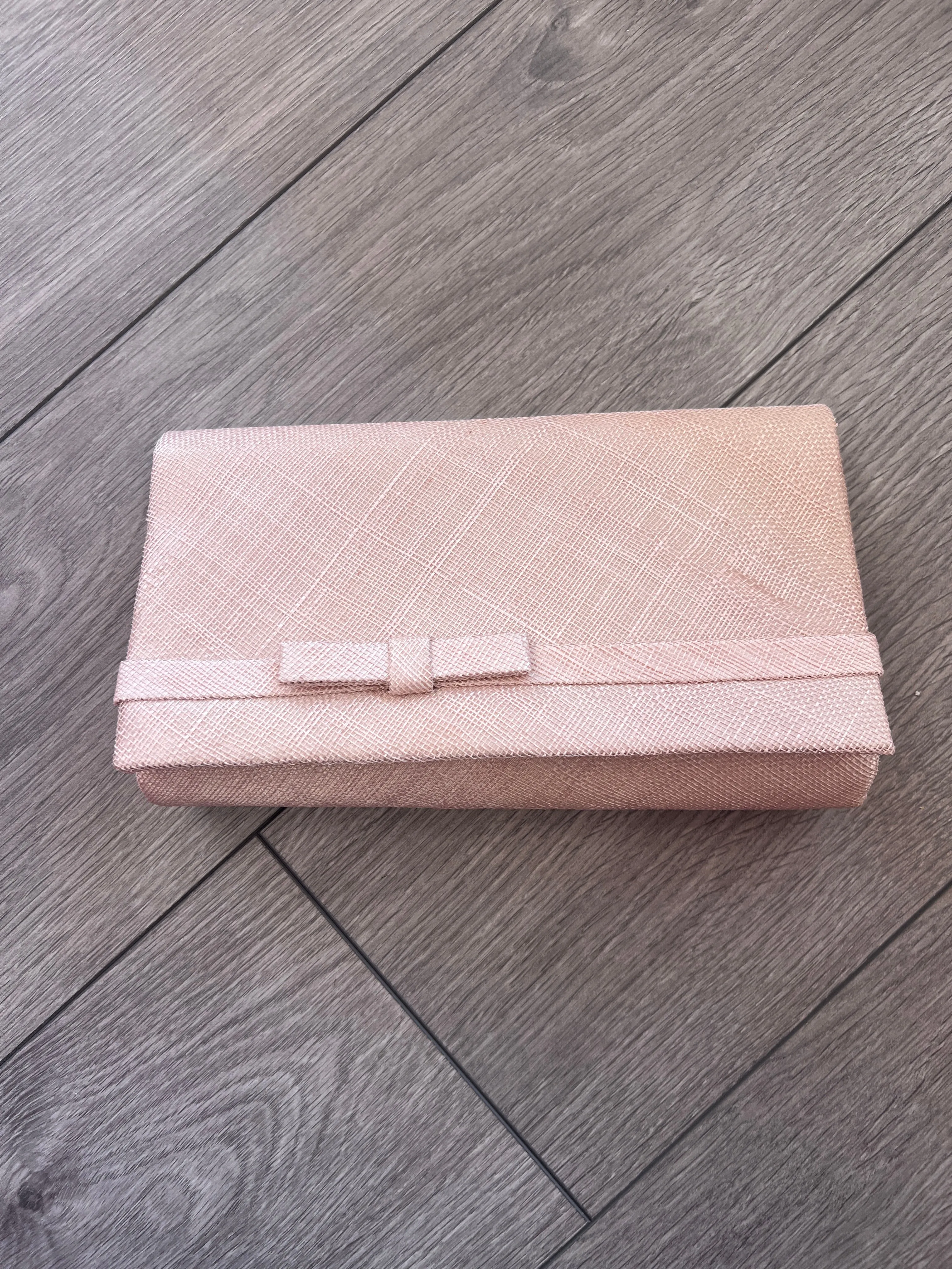 Classic Sinamay Latte Clutch Bag For Weddings