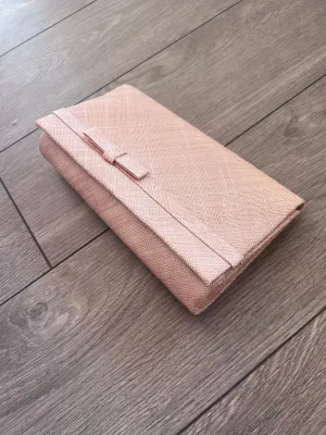 Classic Sinamay Latte Clutch Bag For Weddings