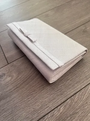 Classic Sinamay White Clutch Bag For Weddings