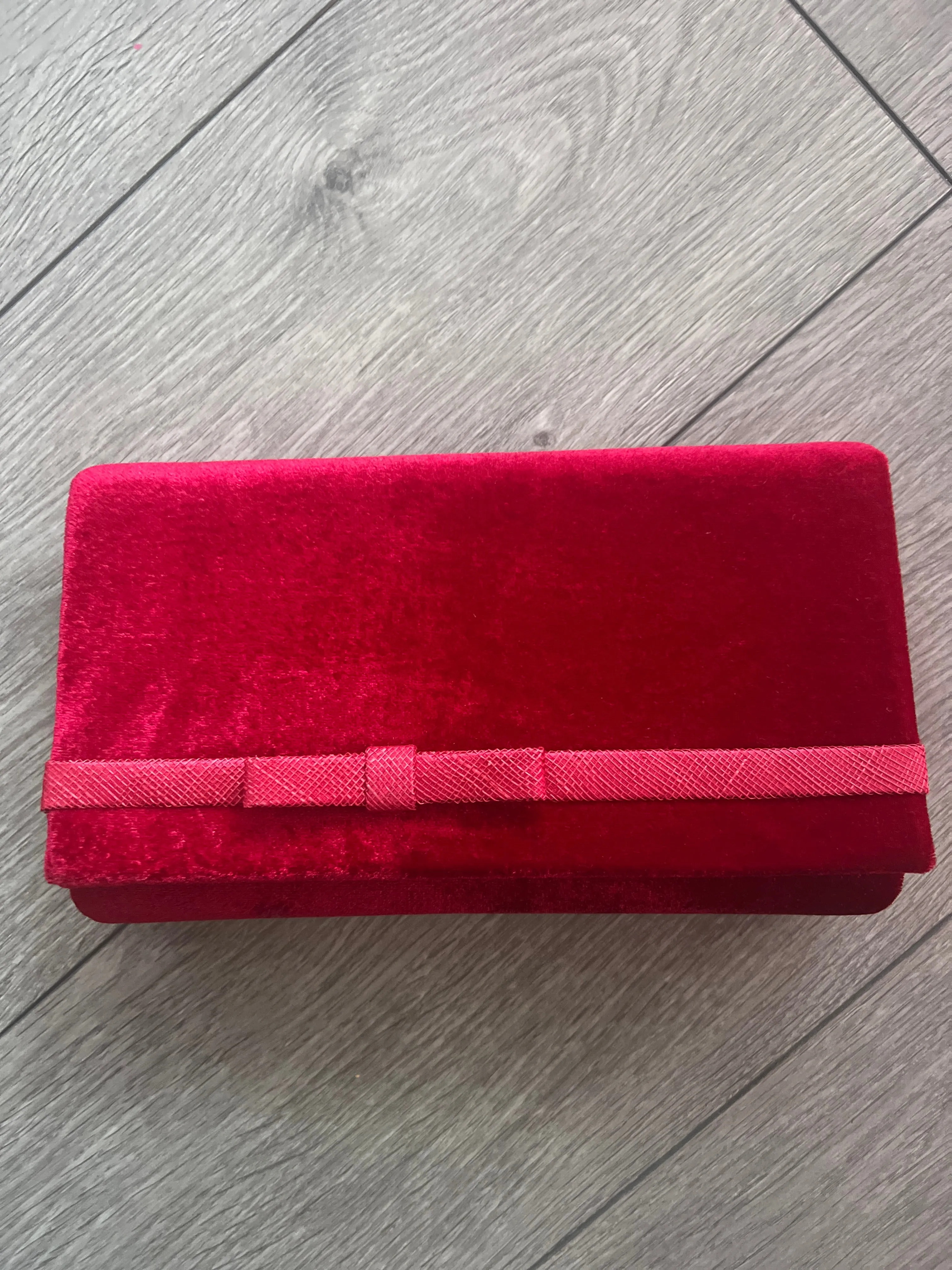 Classic Velvet Rouge Clutch Bag For Weddings