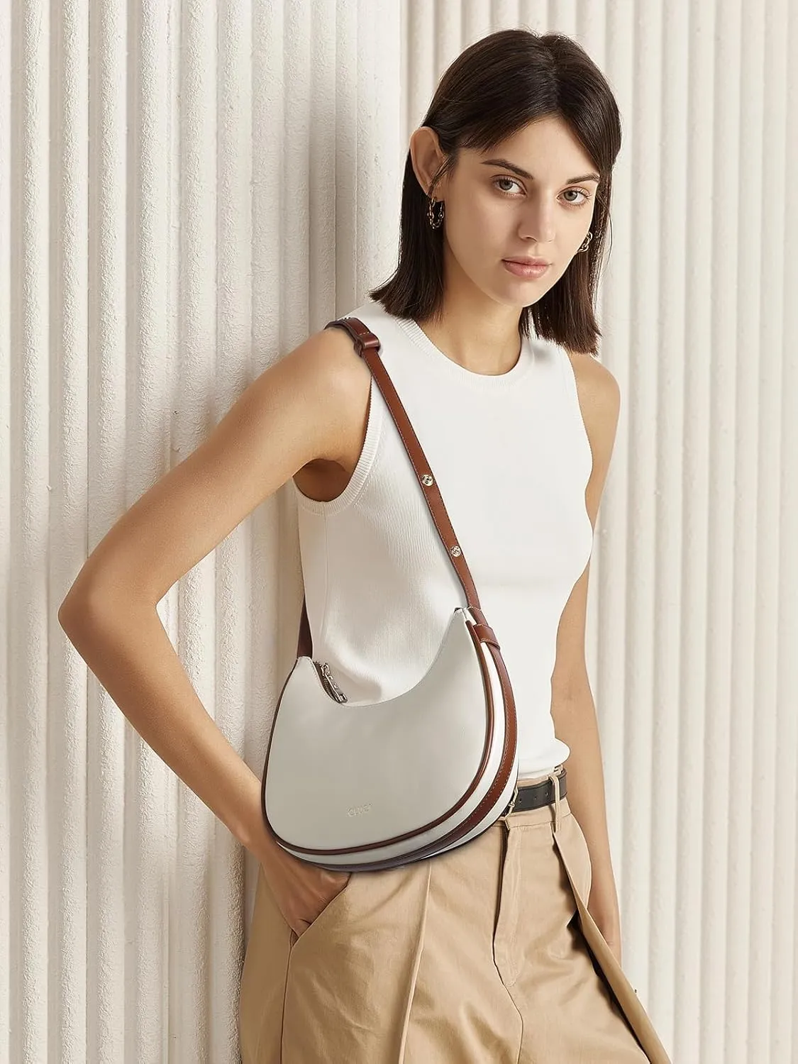 CLUCI Shoulder Bag,Purses for Women Dumpling Small Hobo Bags Vegan Leather Ladies Clutch with Adjustable Strap