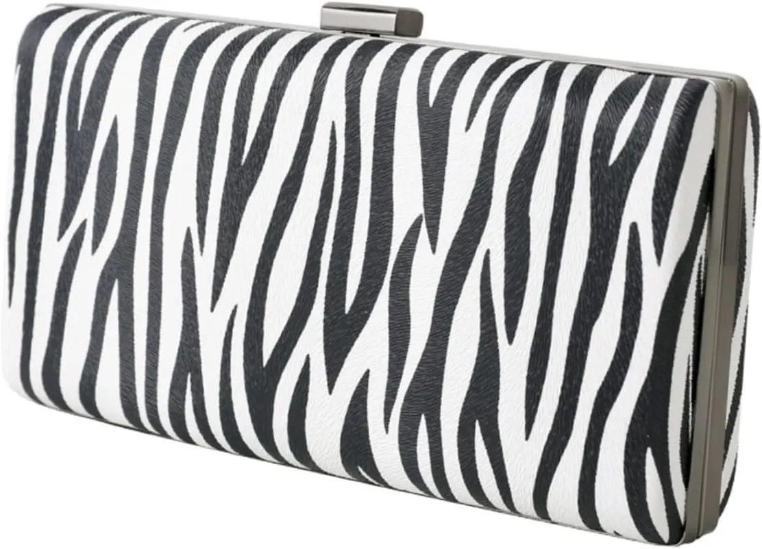 Clutch Evening Elegant Handbag: Zebra Print Handbag Banquet Bag Multi Coloured Clutch Bags - Simple Classy Purse for Women Dinner Bag Evening Handbags Cross Body Wallet