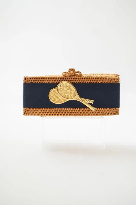 Colette - Navy Band with Double Tennis Racket