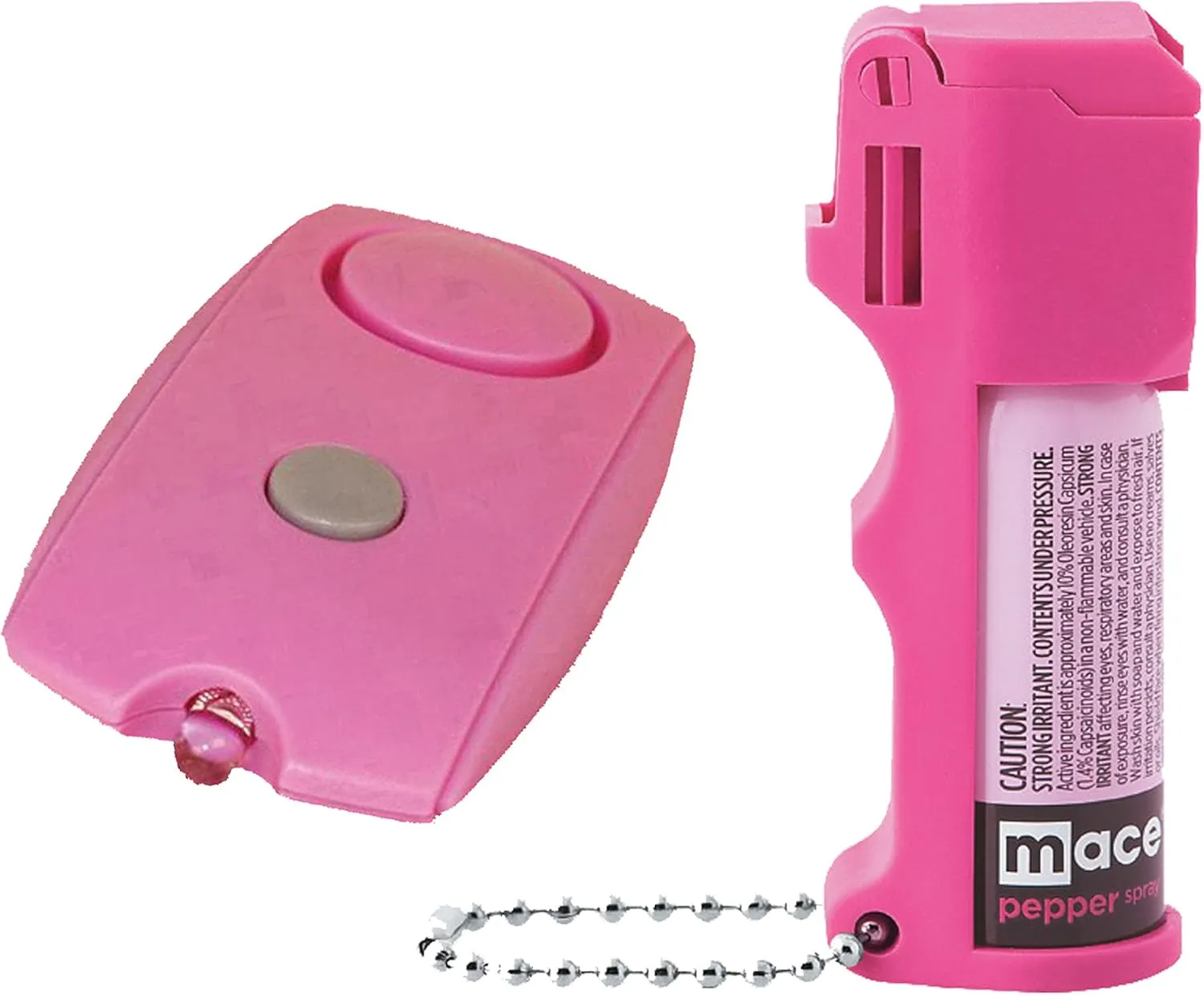 College Safety Bundle: Mace Pink Pocket Size 12 Gram Triple Action Pepper Spray and Mini Personal Alarm - Lot of 2 as Shown