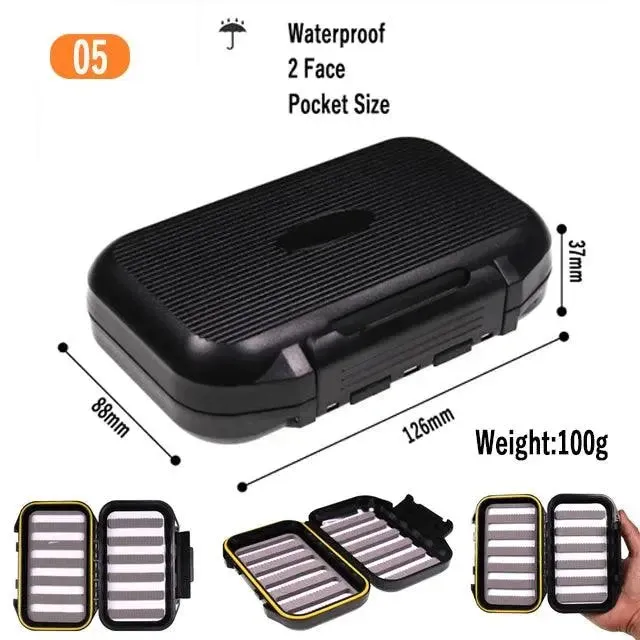 Compact Double Layer Waterproof Nymph Fly Box for Fishing - 10.5x7.0x3.1CM