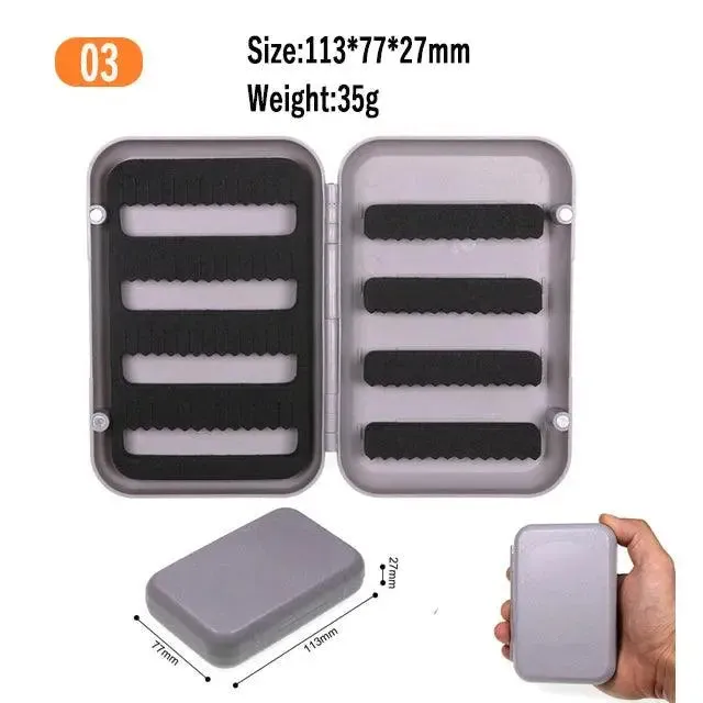 Compact Double Layer Waterproof Nymph Fly Box for Fishing - 10.5x7.0x3.1CM