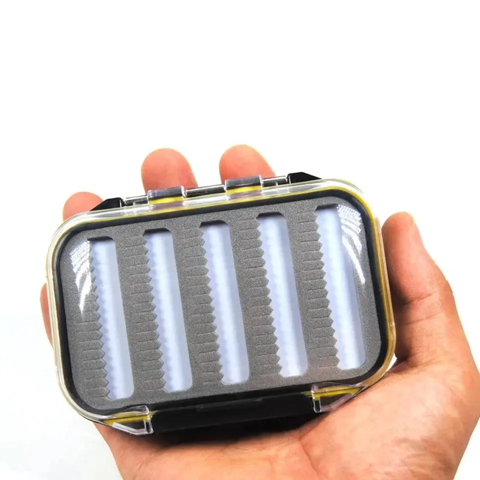 Compact Double Layer Waterproof Nymph Fly Box for Fishing - 10.5x7.0x3.1CM