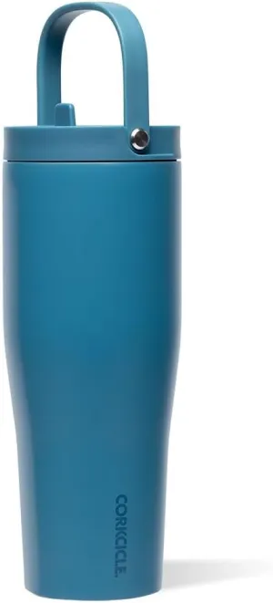 Corkcicle Go Cup XL Insulated Tumbler with Lid and Straw, North Shore, 30 oz – Reusable Water Bottle Keeps Beverages Cold for 12hrs – Cupholder Friendly Tumbler, Leak-Proof Design