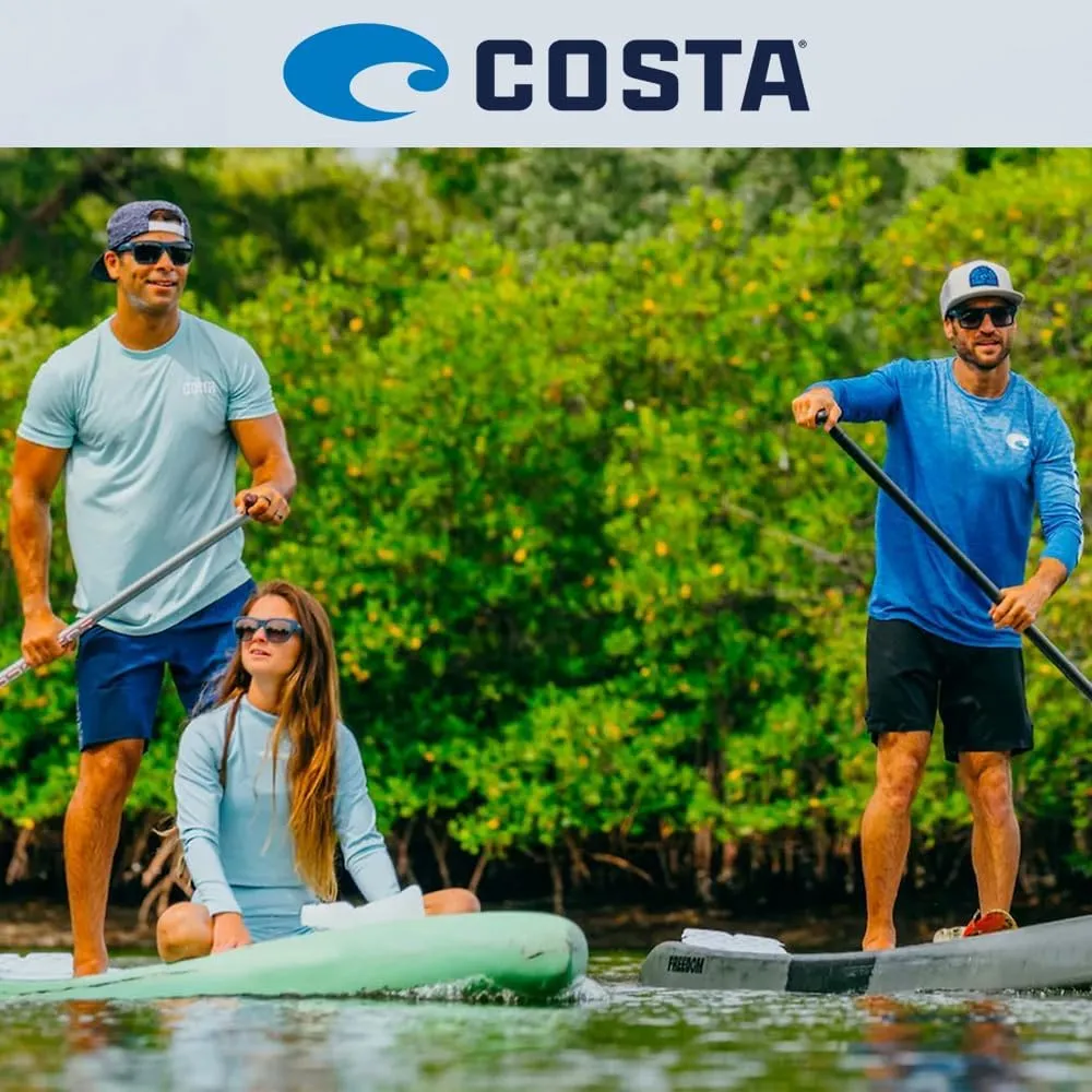 Costa Del Mar Men's Permit Polarized Rectangular Sunglasses