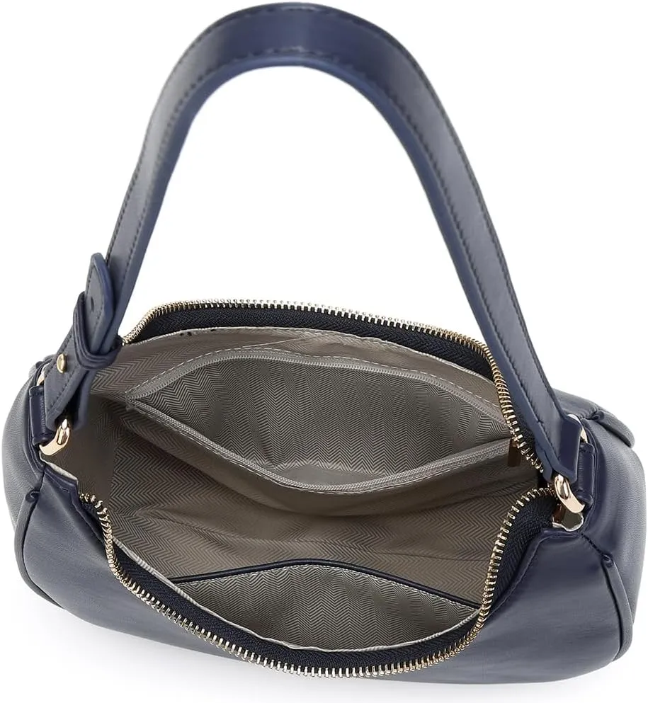 Crescent Shoulder Bags for Women Cute Hobo Tote Handbag Under the Arm Purses Mini Clutch Purse with Zipper Closure