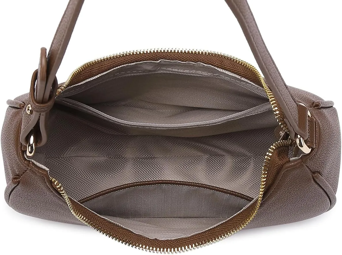 Crescent Shoulder Bags for Women Cute Hobo Tote Handbag Under the Arm Purses Mini Clutch Purse with Zipper Closure