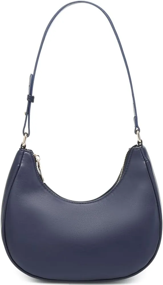 Crescent Shoulder Bags for Women Cute Hobo Tote Handbag Under the Arm Purses Mini Clutch Purse with Zipper Closure