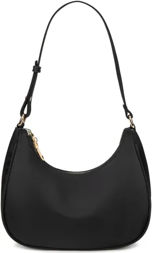 Crescent Shoulder Bags for Women Cute Hobo Tote Handbag Under the Arm Purses Mini Clutch Purse with Zipper Closure