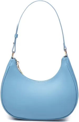 Crescent Shoulder Bags for Women Cute Hobo Tote Handbag Under the Arm Purses Mini Clutch Purse with Zipper Closure