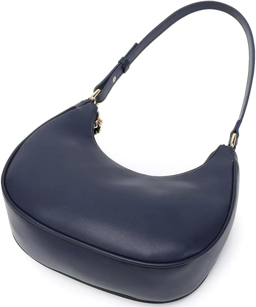 Crescent Shoulder Bags for Women Cute Hobo Tote Handbag Under the Arm Purses Mini Clutch Purse with Zipper Closure