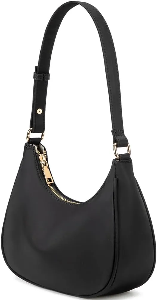 Crescent Shoulder Bags for Women Cute Hobo Tote Handbag Under the Arm Purses Mini Clutch Purse with Zipper Closure