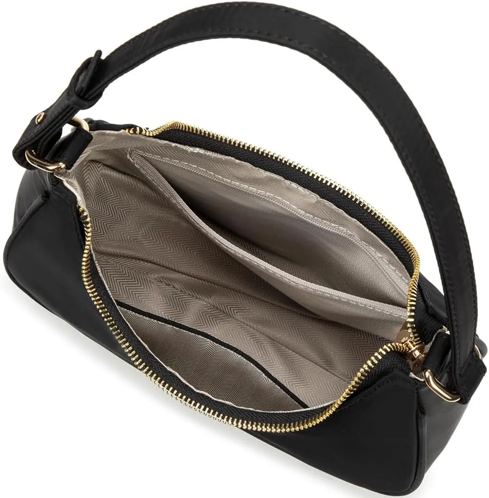 Crescent Shoulder Bags for Women Cute Hobo Tote Handbag Under the Arm Purses Mini Clutch Purse with Zipper Closure