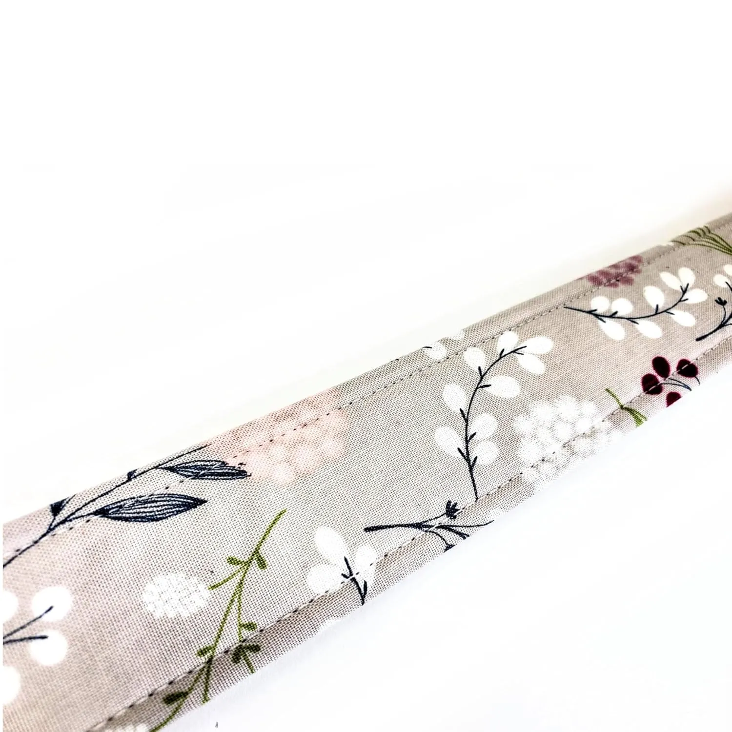 Cross Body Grey Dandelion Floral Guitar Style Bag Strap - Grey Dandy lion Cross Body Strap Custom Color- Adjustable -Double Padded-Durable- (1.5" Width, Silver)