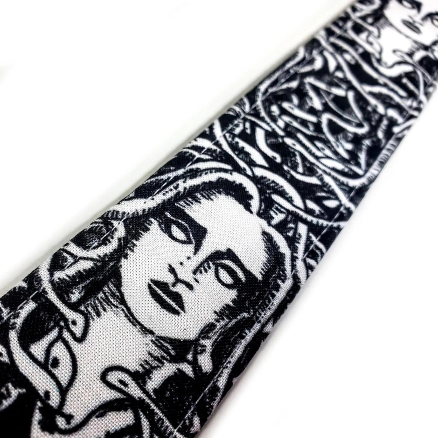 Cross Body Medusa Guitar Style Bag Strap-Mythology Gorgon Cross Bag Strap-Custom Hardware Color-Adjustable -Double Padded-Durable- (2" Width, Bronze)