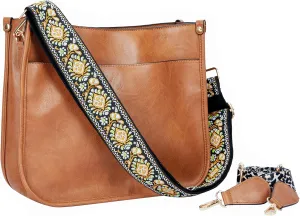 Crossbody Bag for Women Trendy - Vegan Leather Shoulder Purse, Medium Hobo Bag with 2 Strap