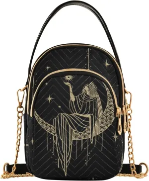 Crossbody Bags Crossbody Purse Chest Bag Golden Sun Moon Stars Boho for Women Trendy
