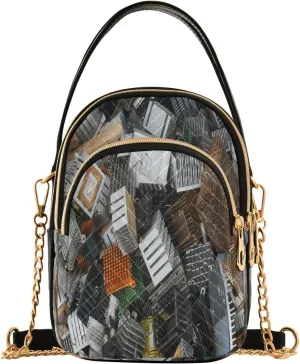 Crossbody Bags for Women Old Computer Cooling Radiators Quilted Chain Crossbody Purses Trendy Cross Body Phone Purse Handbag