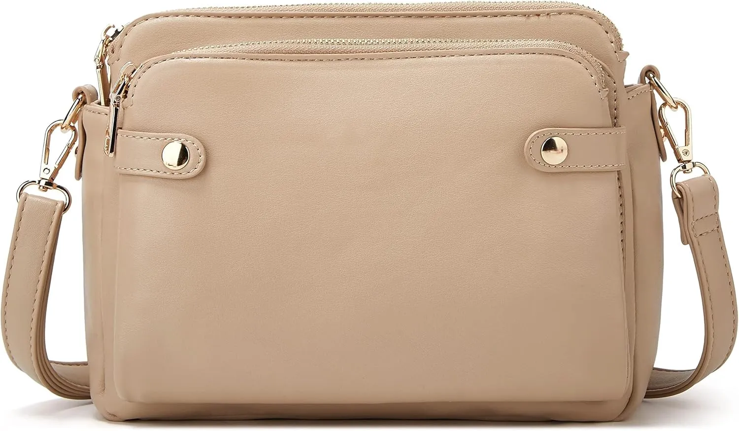 Crossbody Bags for Women Three-Layer Shoulder Bag Vegan Leather Multiple Compartments Handbag Purses Satchel Hobo Clutch