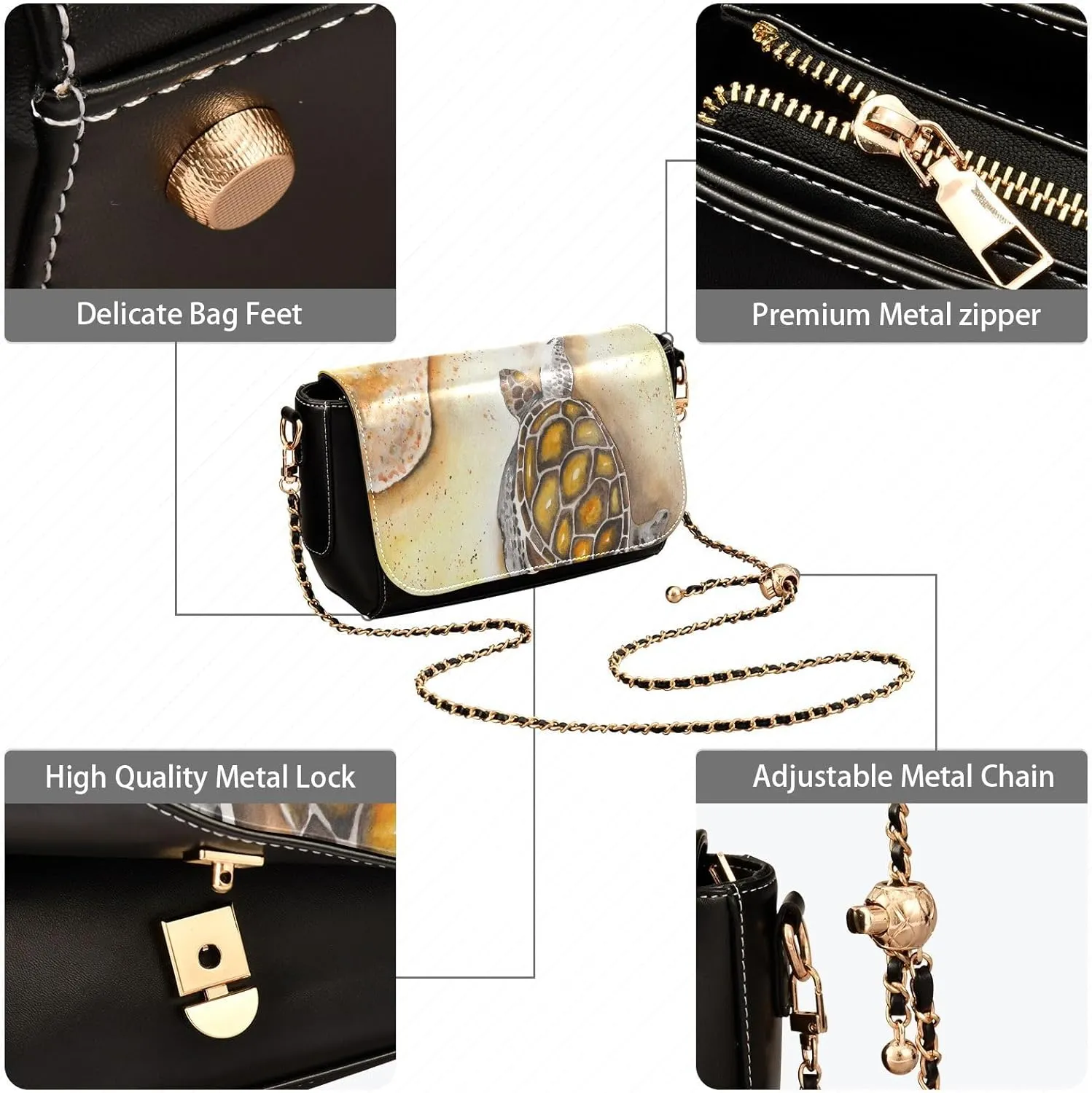 Crossbody Bags for Women Trendy Women's Black Shoulder Bag Small PU Leather Flap Cross Body Bag Handbags