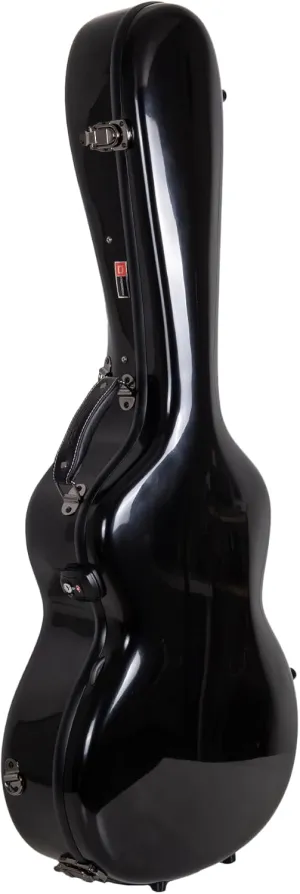 Crossrock Fiberglass Universal Acoustic Guitar Case for 14-Fret Gibson L-00, Yamaha LS/AC Concert, Taylor Grand Concert, and some types of Dobro-Black (CRF2020-L00BK)