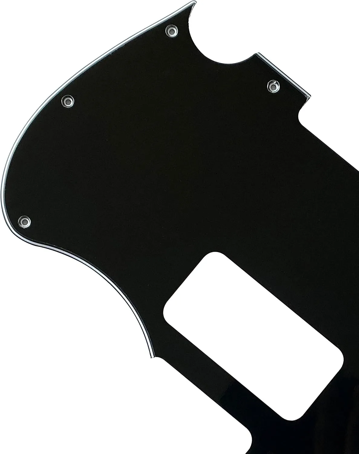 Custom For Fender Warmoth MJT Telemaster Jazzcaster TV Jones Style Guitar Pickguard Scratch Plate (3 Ply Black)