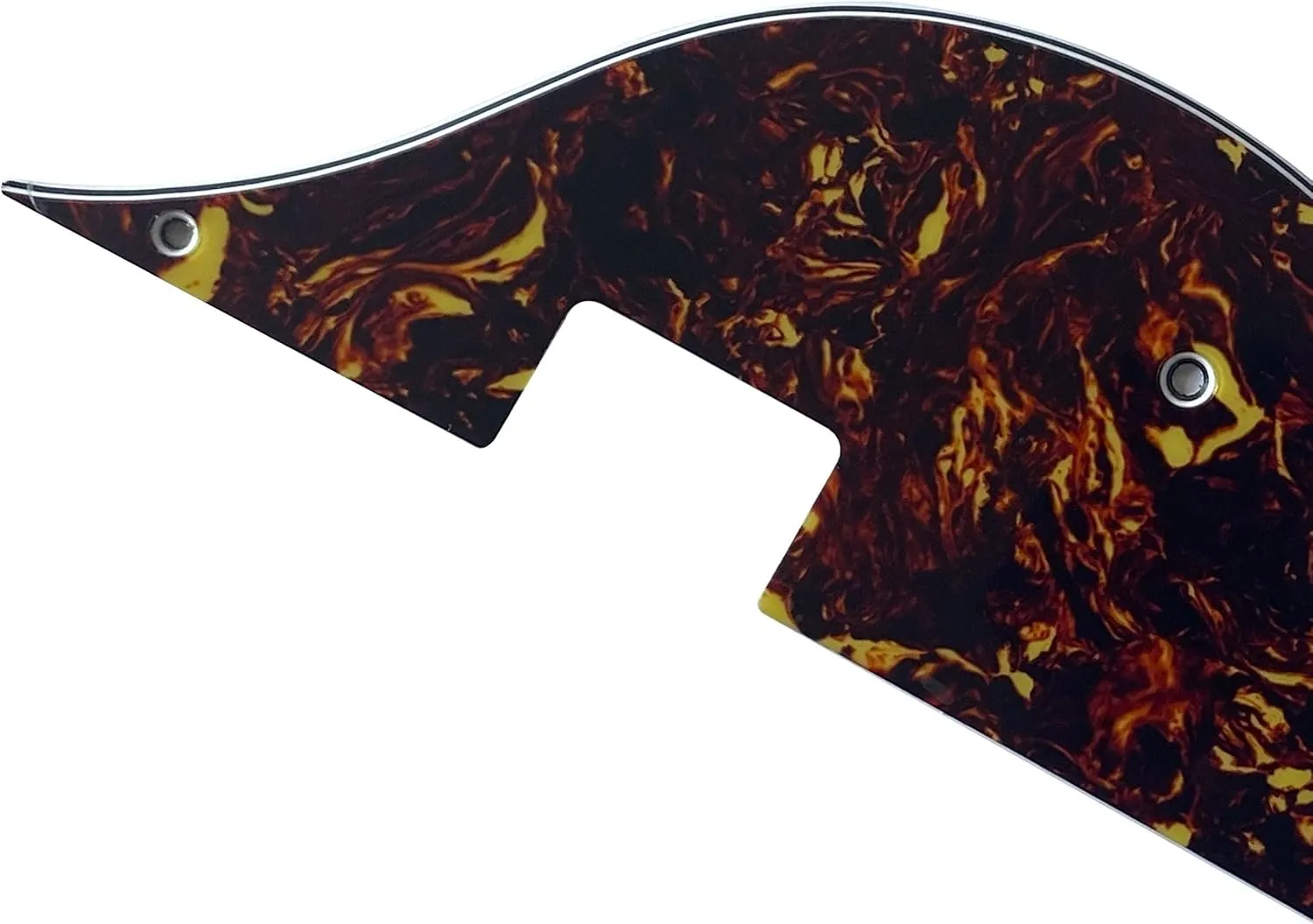 Custom For Hofner Bass Style Guitar Pickguard Scratch Plate (4 Ply Brown Tortoise)