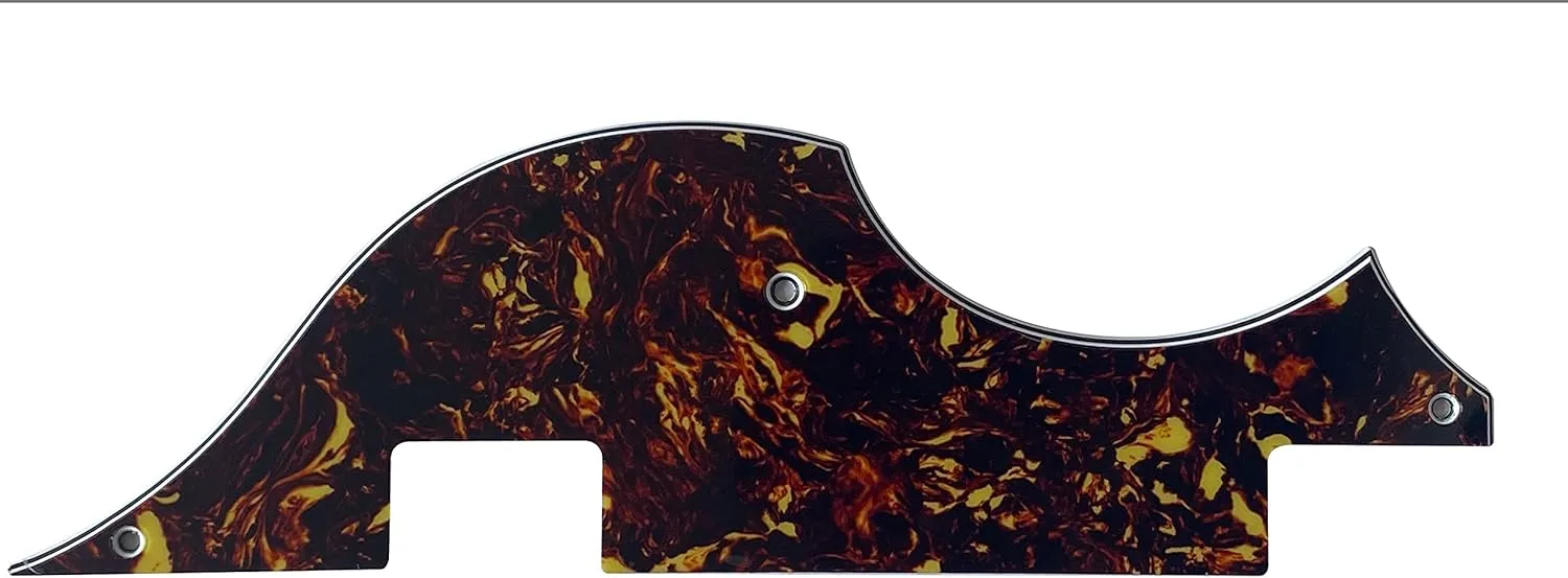 Custom For Hofner Bass Style Guitar Pickguard Scratch Plate (4 Ply Brown Tortoise)