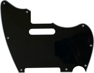 Custom For Warmoth MJT Telemaster Jazzcaster Style Electric Guitar Pickguard (3 Ply Black)