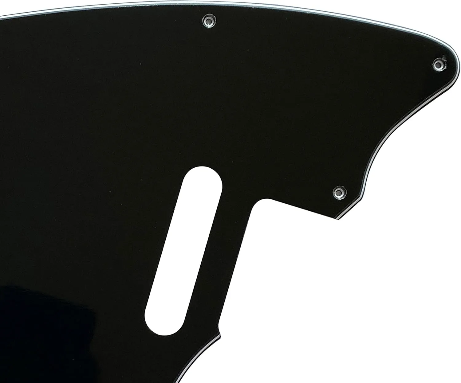 Custom For Warmoth MJT Telemaster Jazzcaster Style Electric Guitar Pickguard (3 Ply Black)