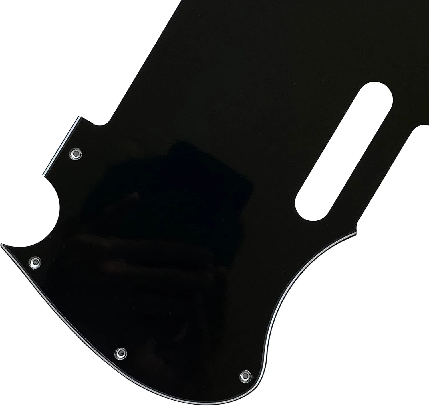Custom For Warmoth MJT Telemaster Jazzcaster Style Electric Guitar Pickguard (3 Ply Black)