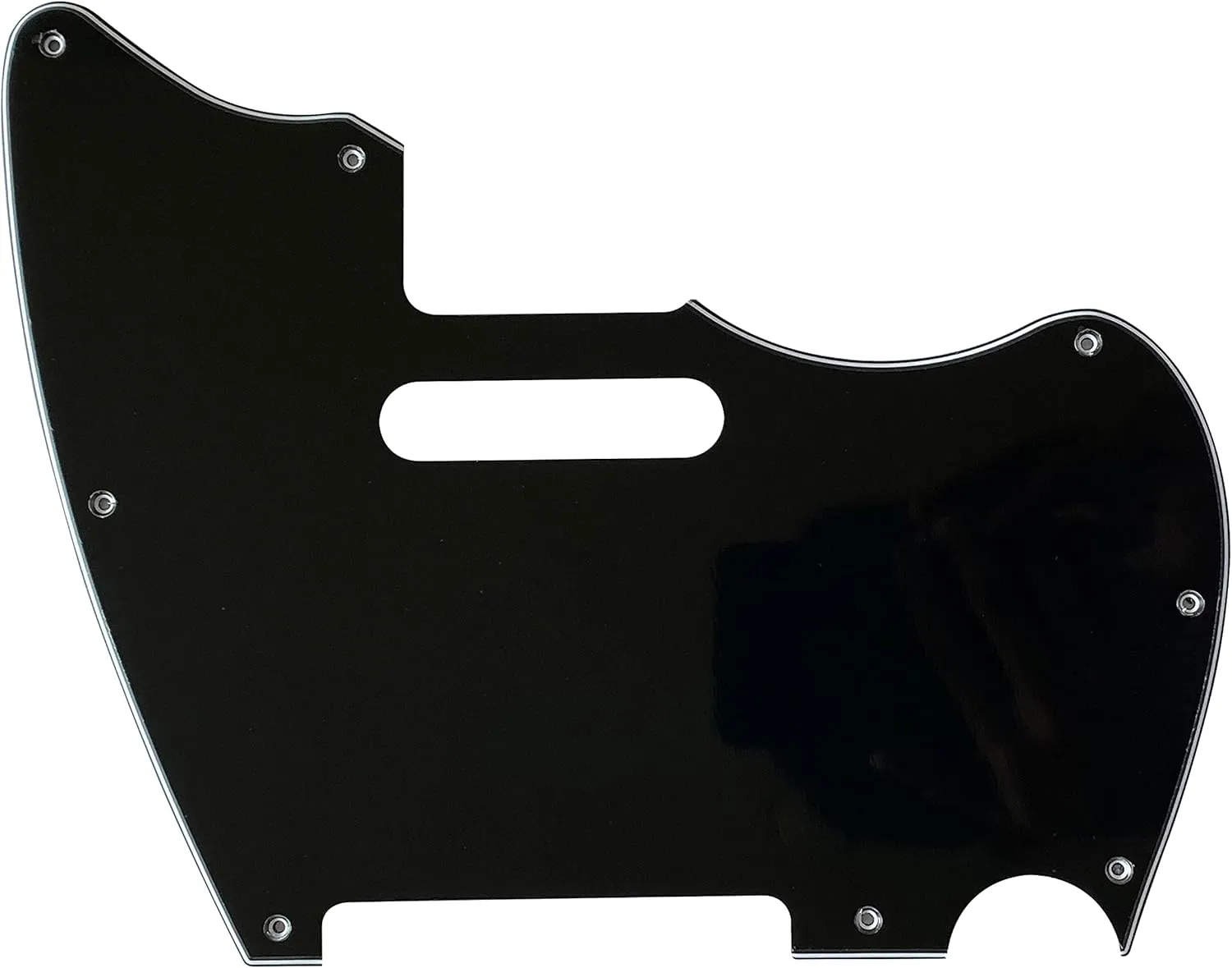 Custom For Warmoth MJT Telemaster Jazzcaster Style Electric Guitar Pickguard (3 Ply Black)