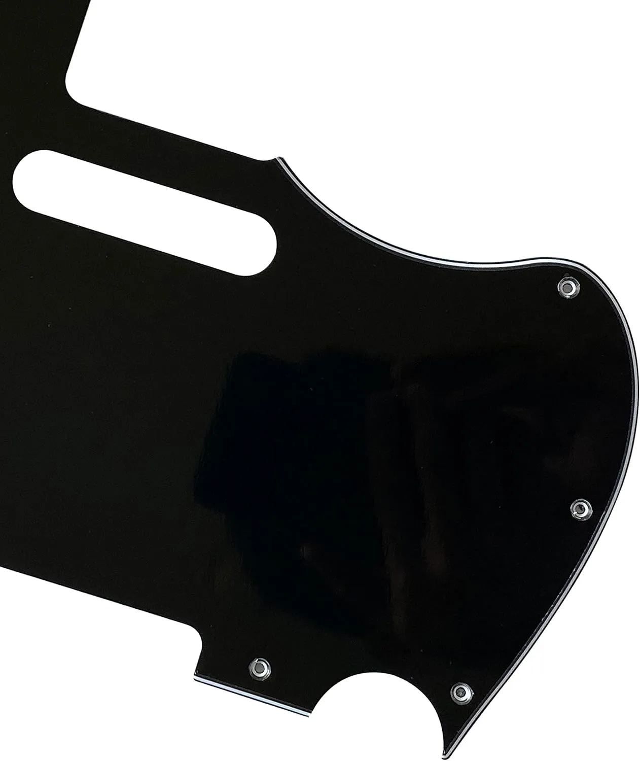 Custom For Warmoth MJT Telemaster Jazzcaster Style Electric Guitar Pickguard (3 Ply Black)