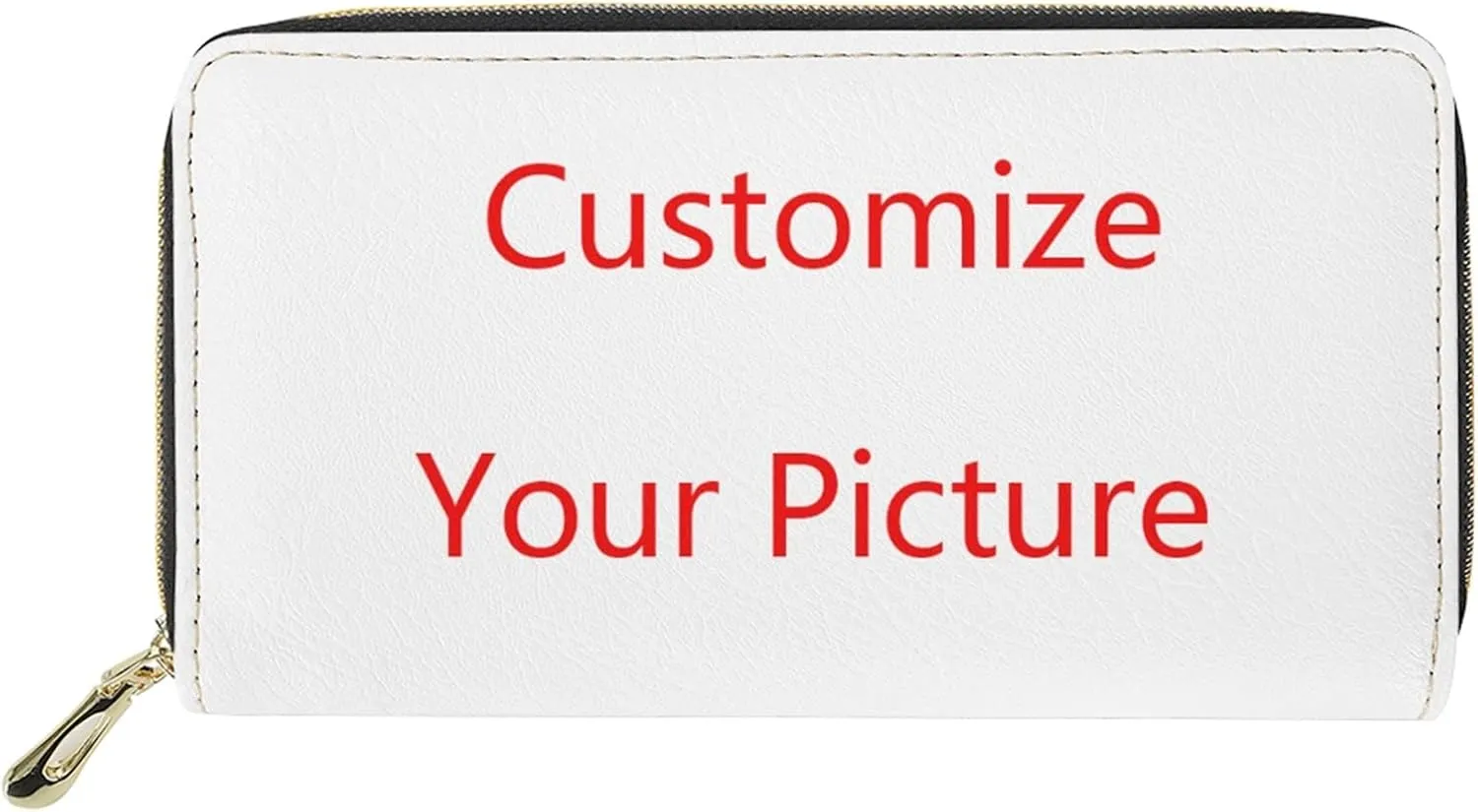 Customized Leather Wallet for Women, Soft Long Slim Portable Clutch Bag Purse for Travel Shop Work