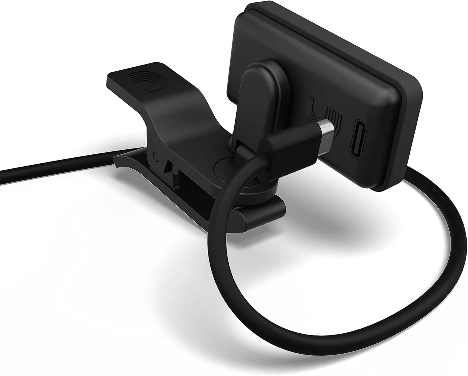 D'Addario Accessories Rechargeble Guitar Tuner - Eclipse Headstock Tuner - Clip On Tuner for Guitar - Great for Acoustic Guitars & Electric Guitars - Quick & Accurate Tuning